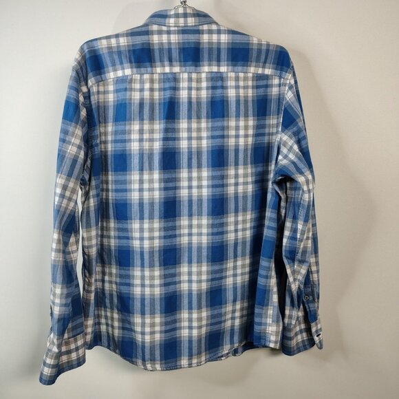 UNTUCKit FIANO Shirt Mens Size XXL Blue Check Plaid Long Sleeve Cotton Button Do - Picture 9 of 12